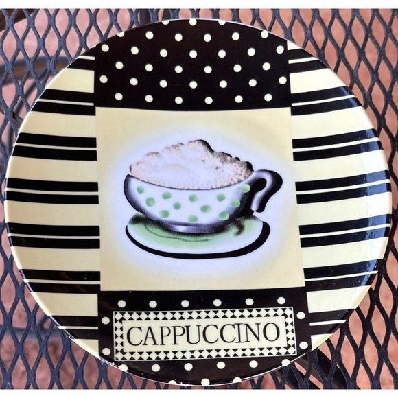 Set of 3 Coffee Decorative Collector Plates Latte Cappuccino Mocha Themes 8" - Picture 6 of 8